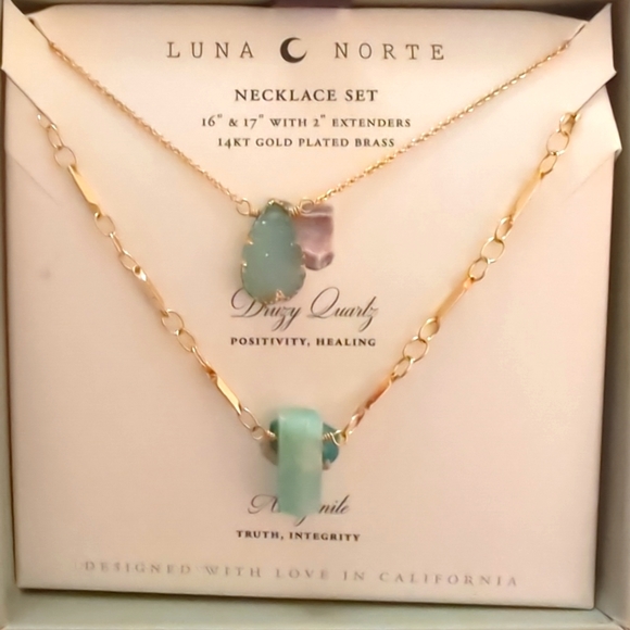 Luna Norte amazonite neck lace set - Picture 2 of 4